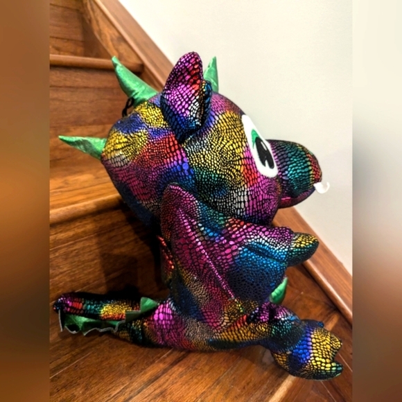 Dragon plush Caravan Softoys Bling Rainbow Dragon 19" - Picture 6 of 6